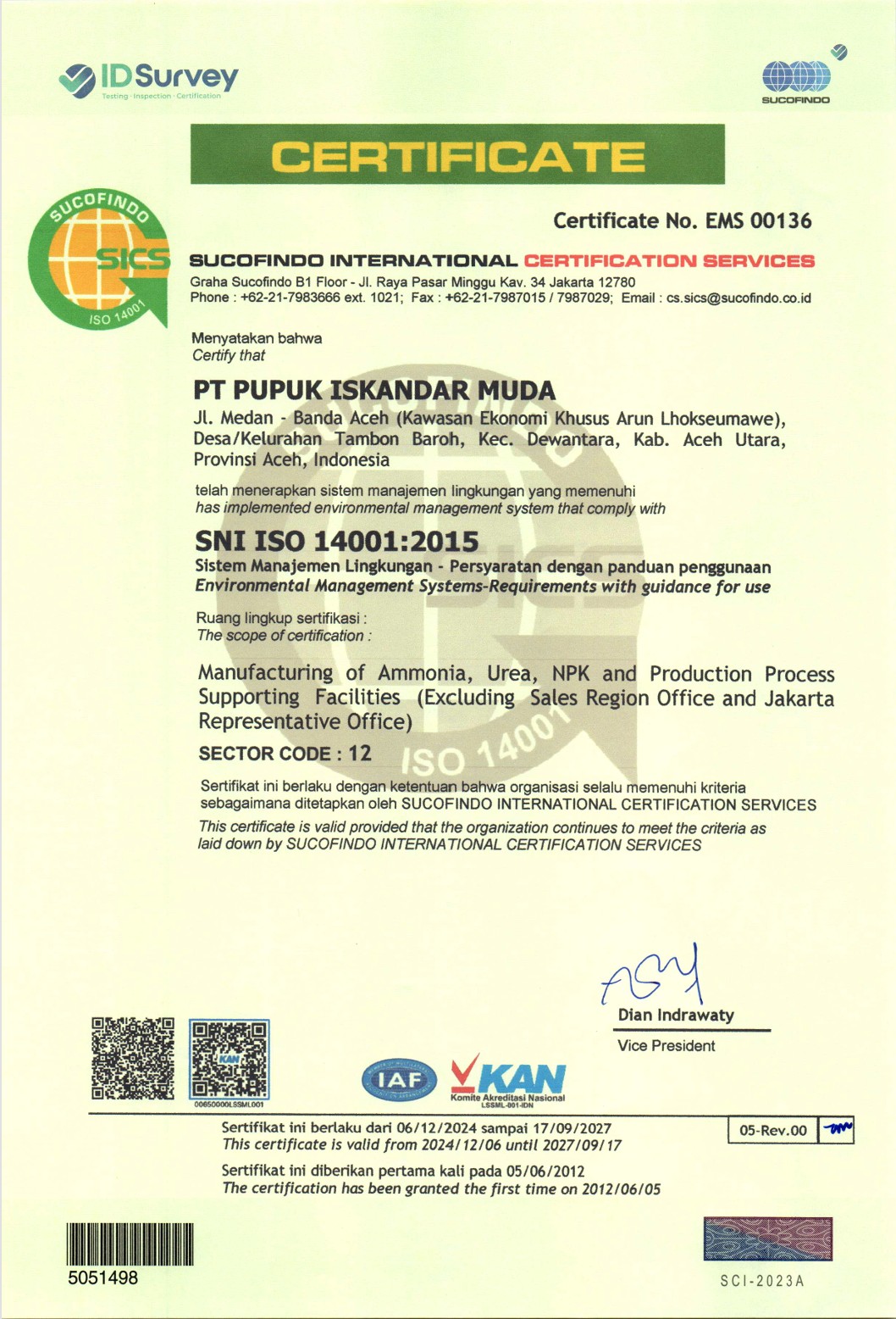 Certificate of Baldridge Excellence Framework